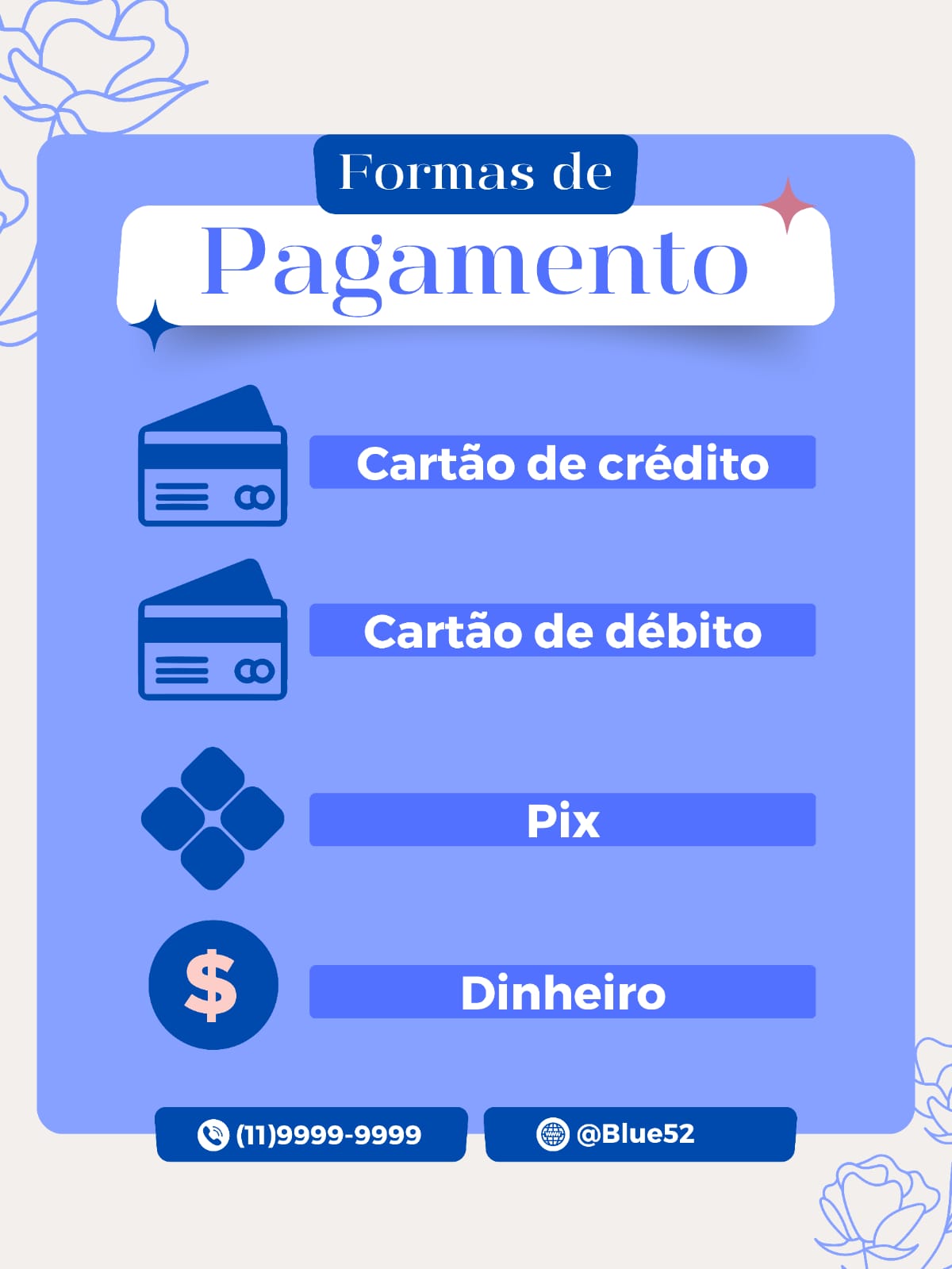 Formas de Pagamento